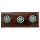 Sea Green Tiny Flower Ceramic Wooden Hooks Online